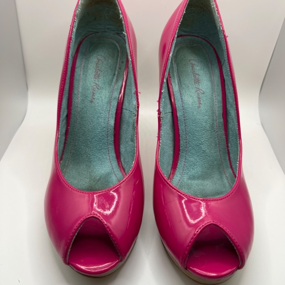 Charlotte Russe “Sandy” Pink Peep Toe Pump - Picture 3 of 7